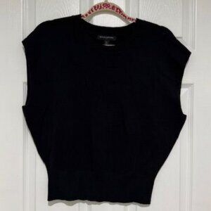 Black sleeveless sweater